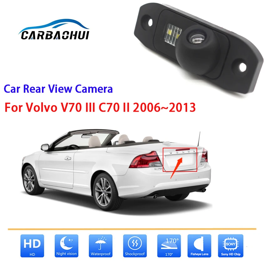 Автомобильная камера заднего вида для Volvo V70 III C70 II 2006 2007 2008 2009 2010 2011 2012 2013 Full HD