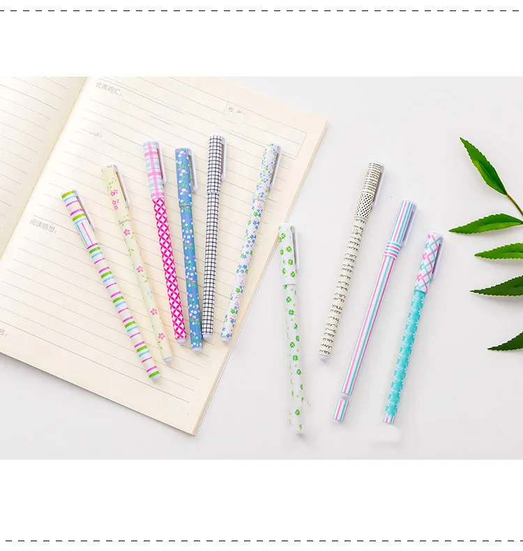 10 шт. стираемая ручка 0 5 мм милые черные ручки волшебные кавайные гелевые для