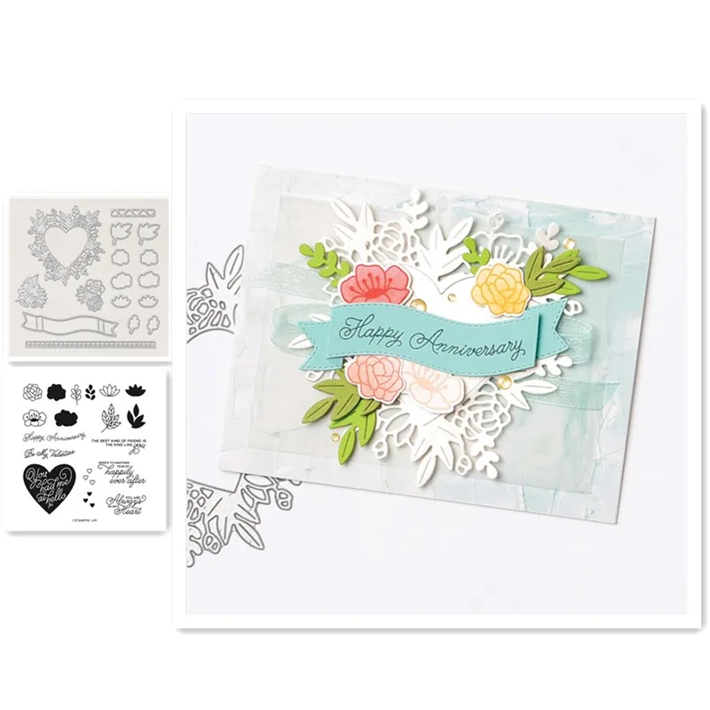 

Lots of Hearts Metal Cutting Dies And Stamps Stencils for DIY Scrapbook Cross Cutting Die Album Photo Embossing Decorations