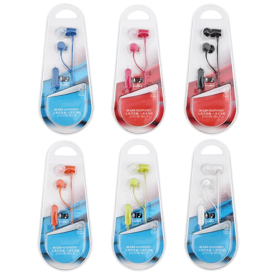 3.5mm In-Ear Stereo Earbuds Earphone Universal Sports Earphone Running Headset for Samsung For iPhone For Xiaomi 10pcs