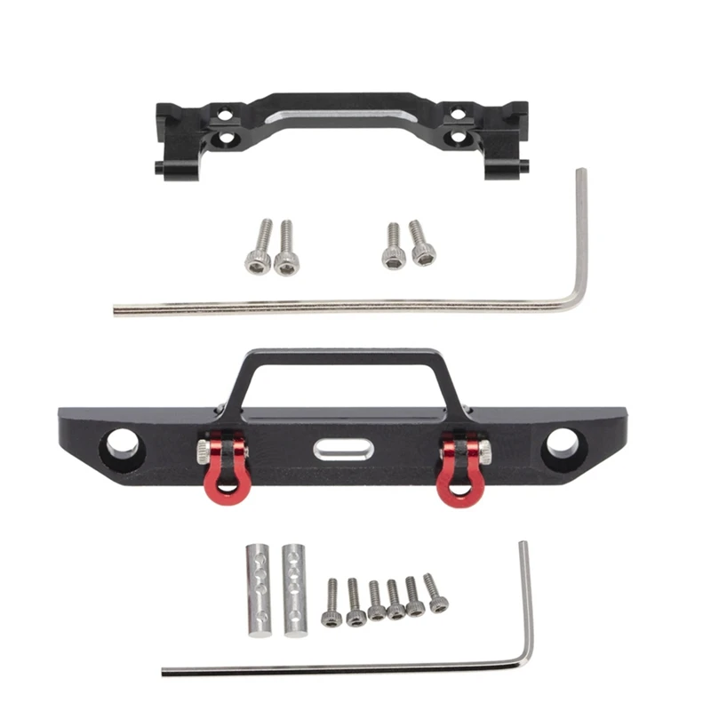 

2 шт., металлический передний бампер с фиксированным кронштейном для AXIAL SCX24 90081 1/24 RC Crawler Car Запчасти для модификации