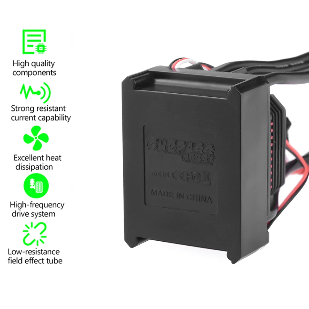 Original SURPASS HOBBY 80A/120A/150A Brushless ESC Waterproof Electric Speed Controller for 1/8 RC Truck Off-road Car | Игрушки и хобби