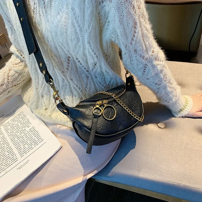 Black Handbag Модные Качественные сумки через плечо из искусственной кожи для женщин маленькая сумка через плечо с цепочкой женские дорожные сумки и кошельки - Цвет: Black Handbag