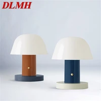 dlmh contemporary nordic table lamp led mushroom reading desk light for home bedroom decoration