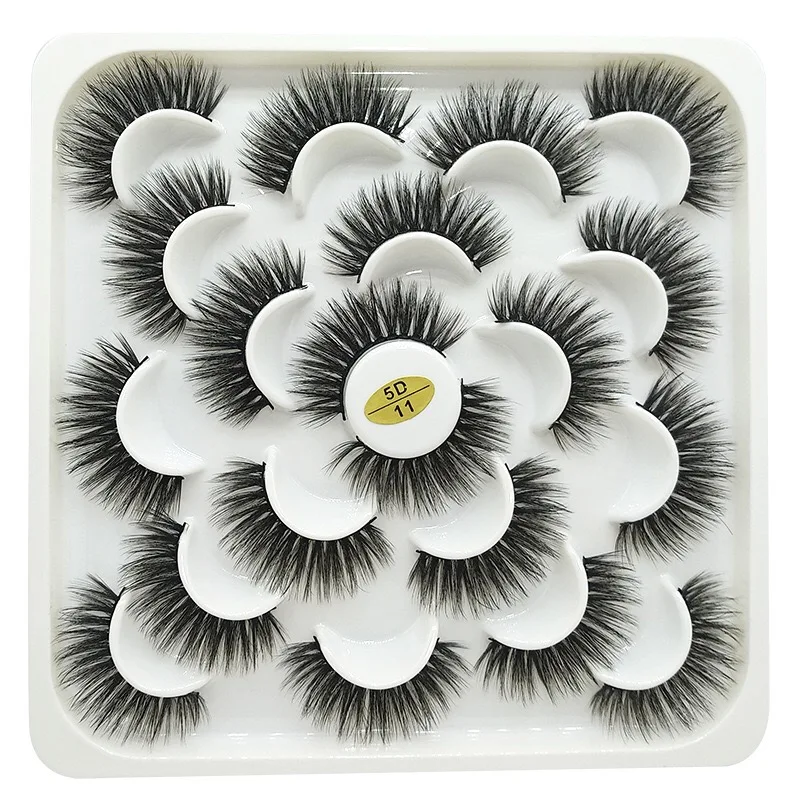 Mink eyelashes 3d mink hair eyelashes10 pairs long makeup 3d faux nature fake lashes extension false eyelashes Wholesale(10P