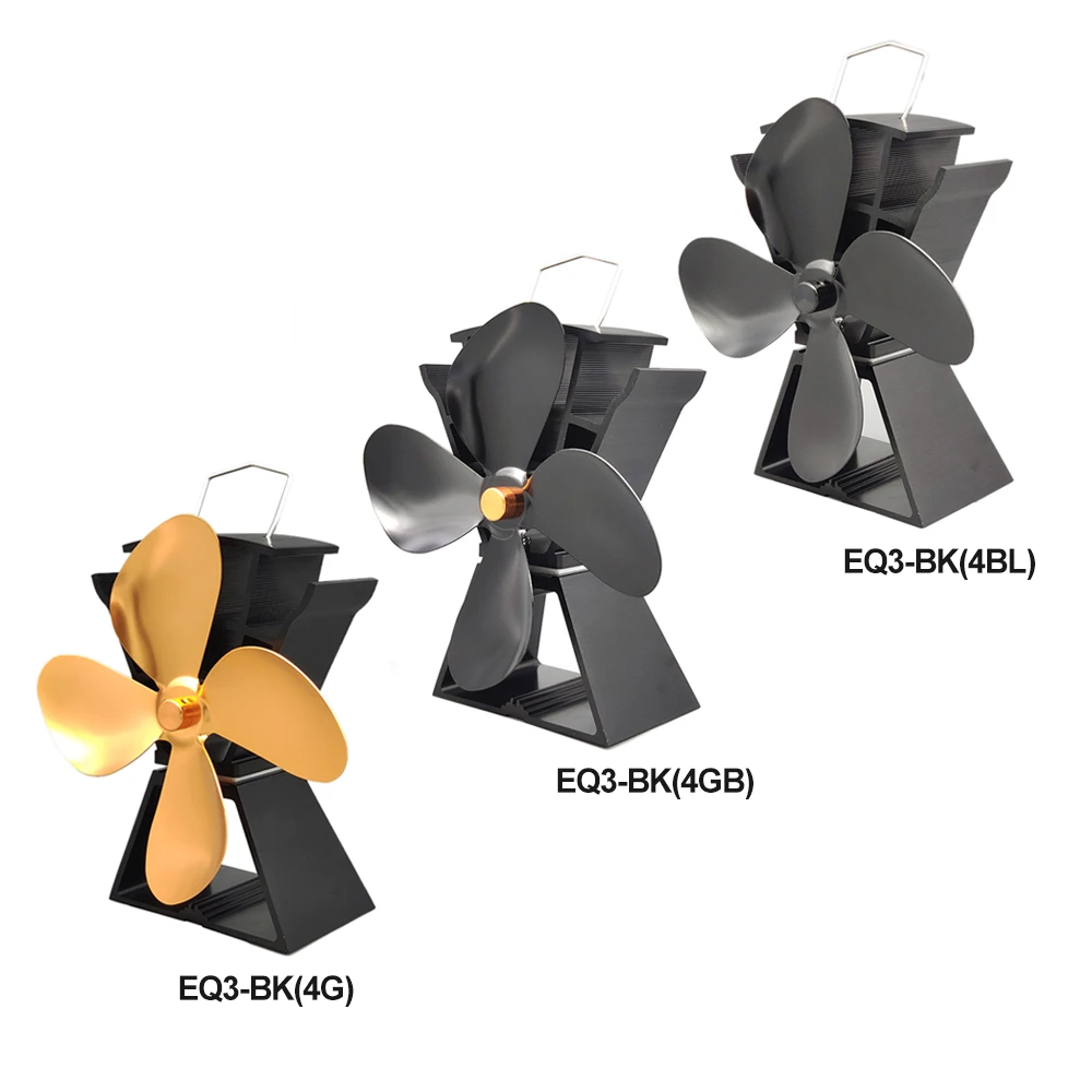 Новый бытовой тихий вентилятор для камина 4 лезвия Вентилятор печи работающий от