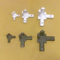 4 set black and silver all series 3 way end corner bracket connector with screws for standard t slot aluminum extrusion