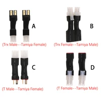 2pcs wireless trx t plug male female to mini tamiya plug female male adapter connector for kyosho rc battery esc high quality