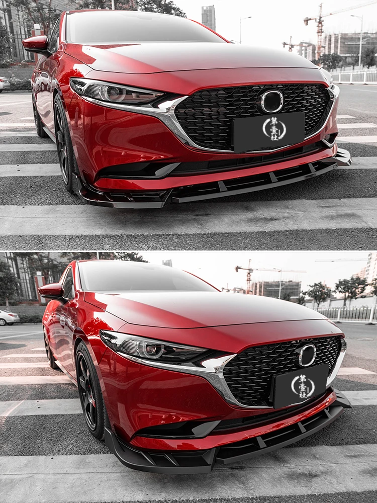 

For Mazda 3 2020 AXELA front bumper diffuser, Mazda3 JDM modified front lip front spoiler