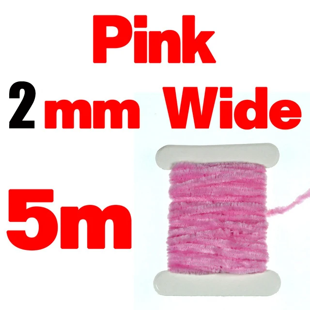 Pink Wifreo 2 мм 3 мм завязывание мушек синель для шерстяных червей пиявки Стример Летать завязывание материал тела цвет красный черный оливковый желтый - Цвет: Pink