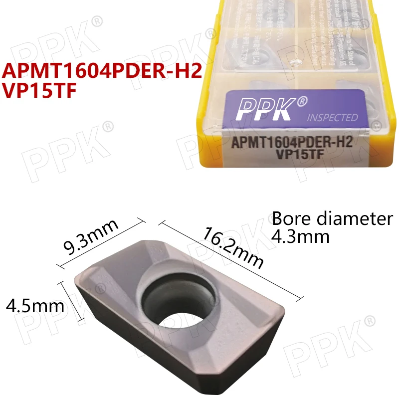 10 шт. APMT1604PDER H2 VP15TF карбидная фреза вставки токарный инструмент APMT 1604 торцевая