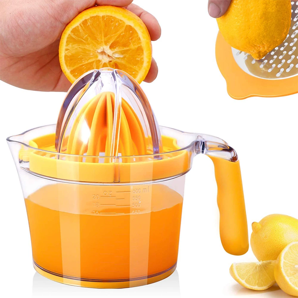 Citrus Orange Juicer Machine Manual Press Fruit Lemon Squeezer Bottle 600ml Healthy Life Portable Blender Cup Kitchen Gadgets