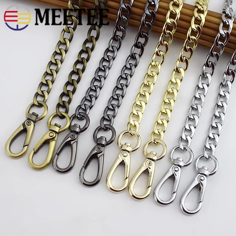 Meetee 60/100/110/120 см металлические цепи для сумок с пряжками сделай сам сменные ремни