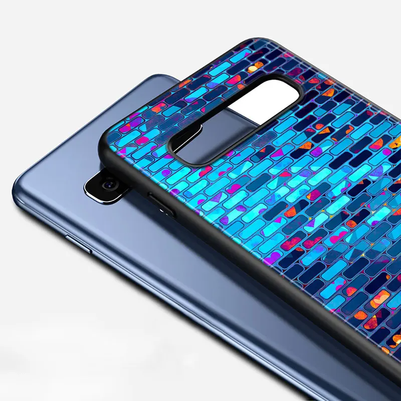 

Silicone Black Cover Color wall door for Samsung Galaxy Note 10 Pro 9 8 Plus S10 5G S9 S8 S7 Plus S6 Phone case