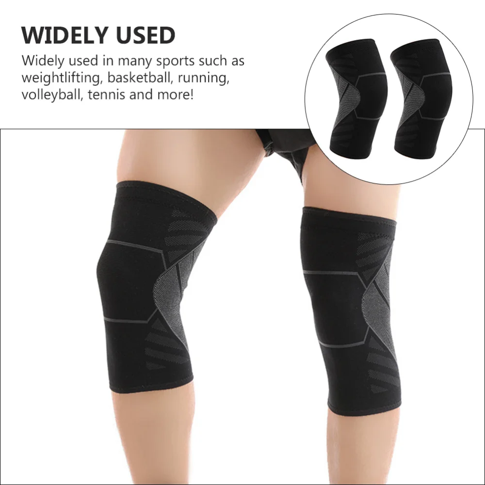 

2pcs Sports Knit Kneecap Elastic Knee Brace Sleeve Knee Support Protector