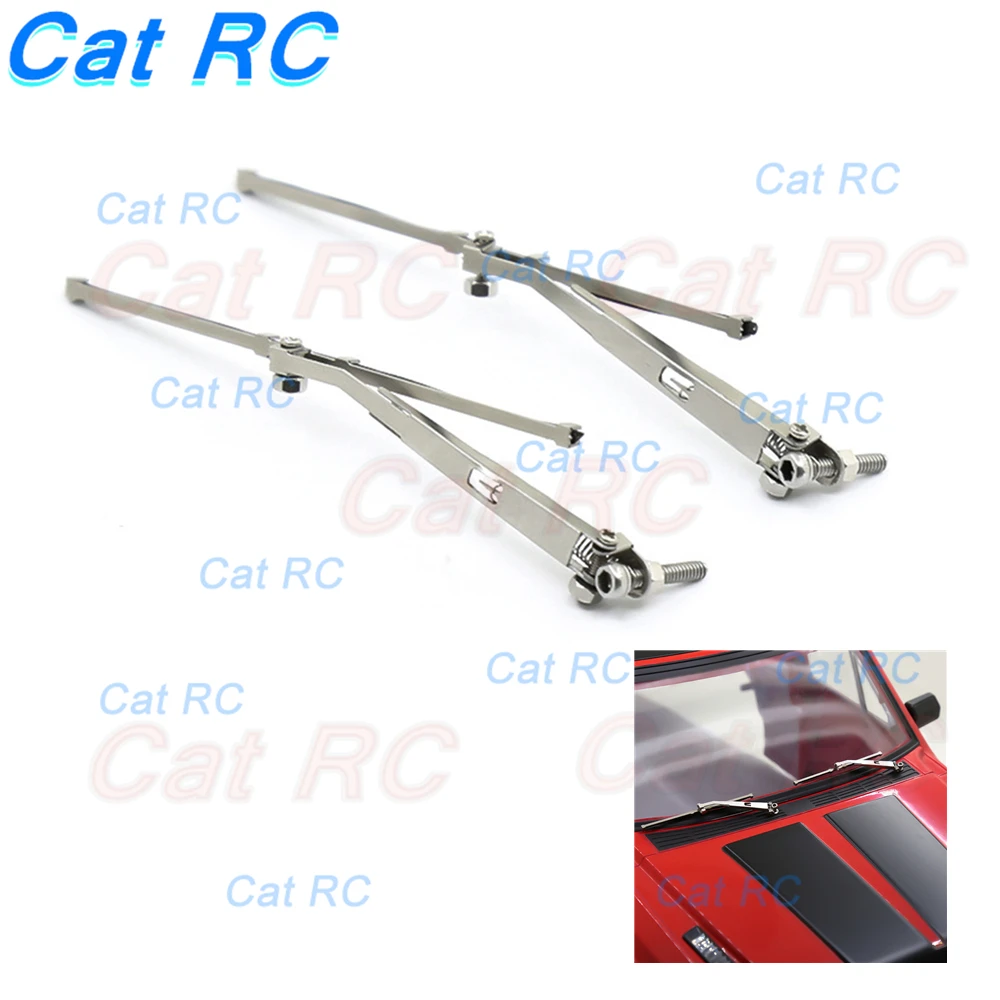 TRX-4 металлический стеклоочиститель для 1/10 RC Crawler AXIAL SCX10 JEEP Cherokee TRAXXAS TRX4 Defender Bronco G500 MST KM2, детали catRC