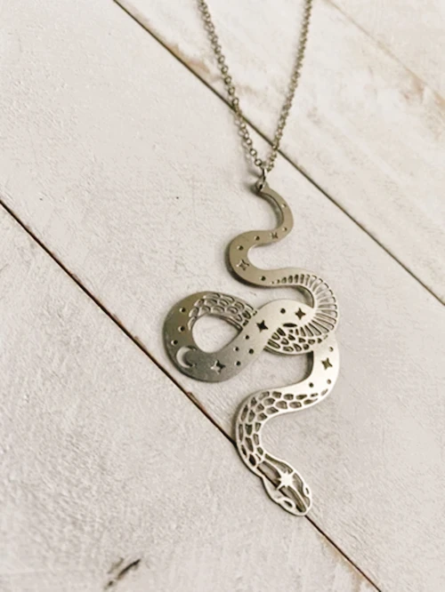 

Serpent Snake Stainless Steel Necklace Pendant Snake Necklace Jewelry