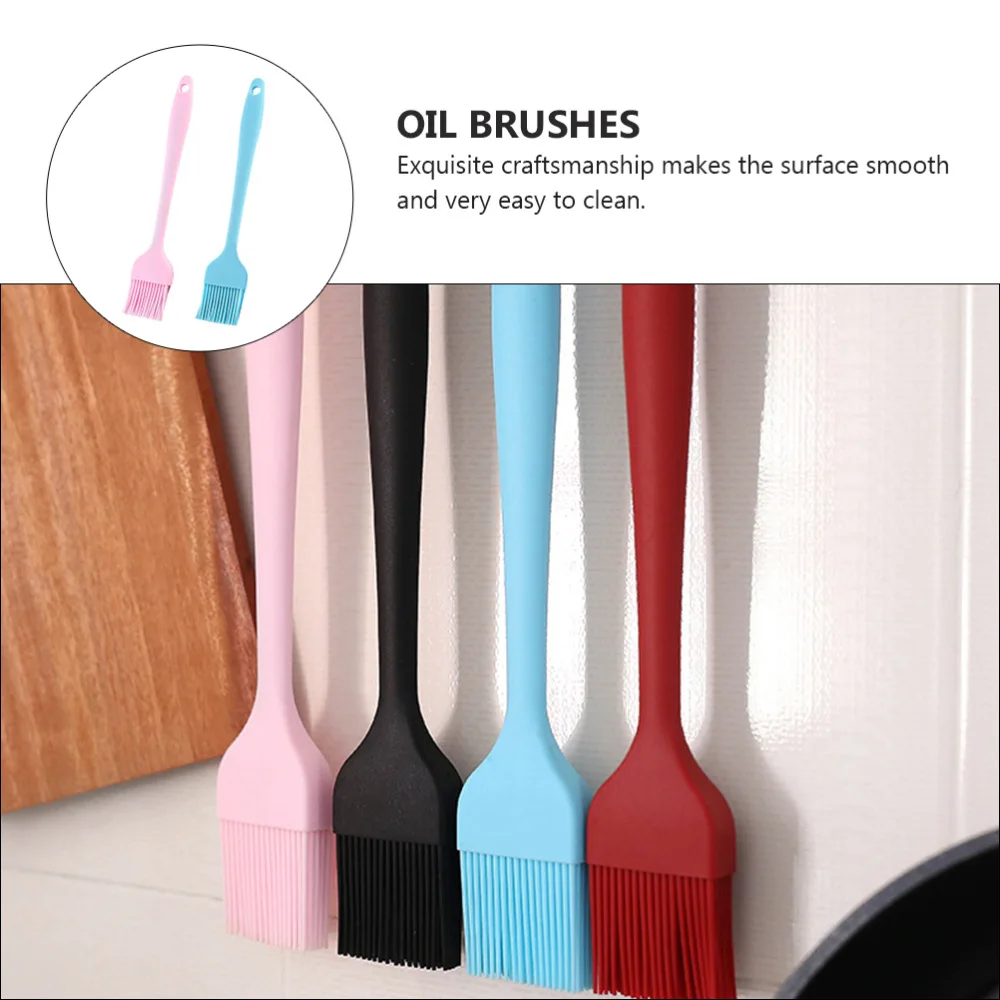 

2Pcs Silicone Barbecue Oil Brushes Kitchenware Baking Oil Brushes Blue