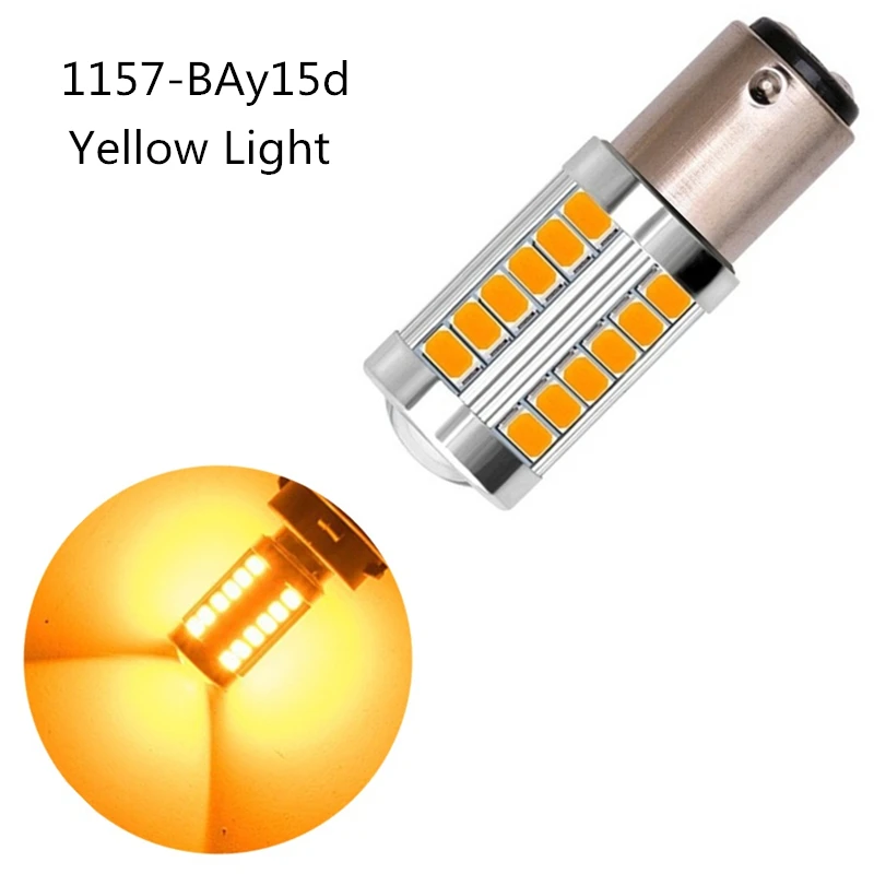 Groleds 12V Светодиодная лампа Bombillas светодиодный светильник 12V Светодиодная лампа SMD 5730 лампочка светильник 1156 1157 Тормозной светильник s задний указатель поворота светильник - Испускаемый цвет: 1157 Yellow Light