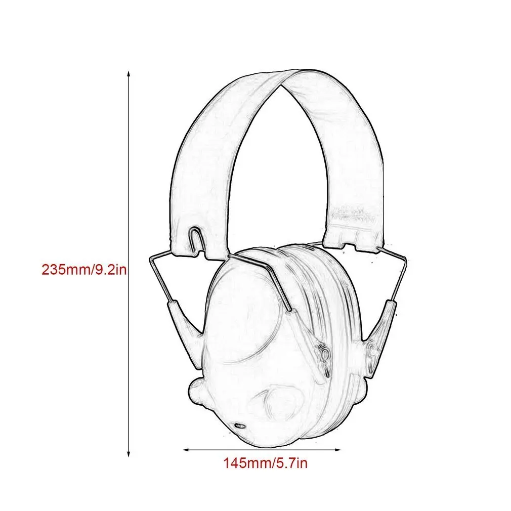 

New TAC 6S Anti-noise Audio Headphone Tactical Shooting Headset Soft Padded Electronic Earmuff for Sport Hunting Music Wholesale
