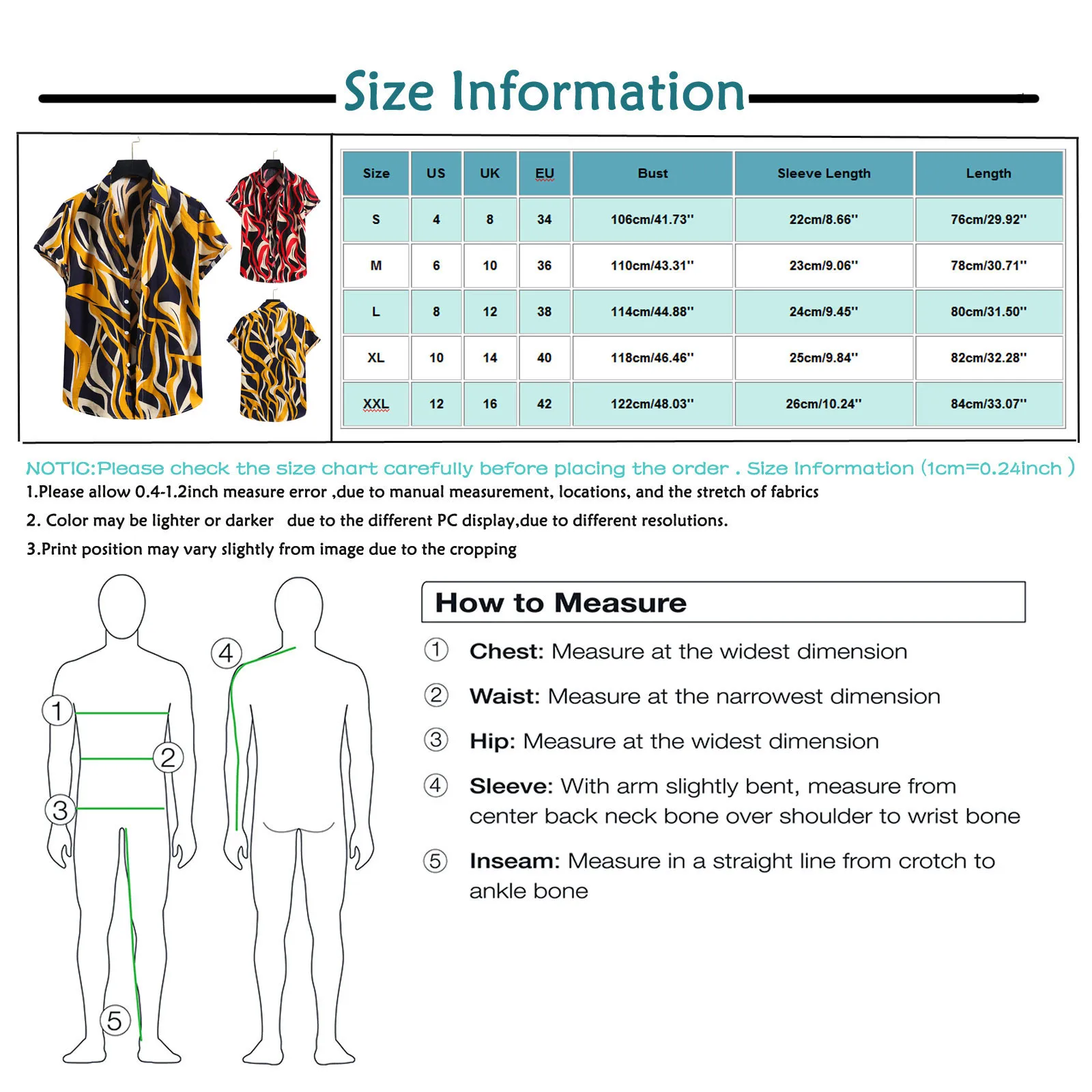 Рубашка мужская с коротким рукавом на пуговицах из хлопка и льна |