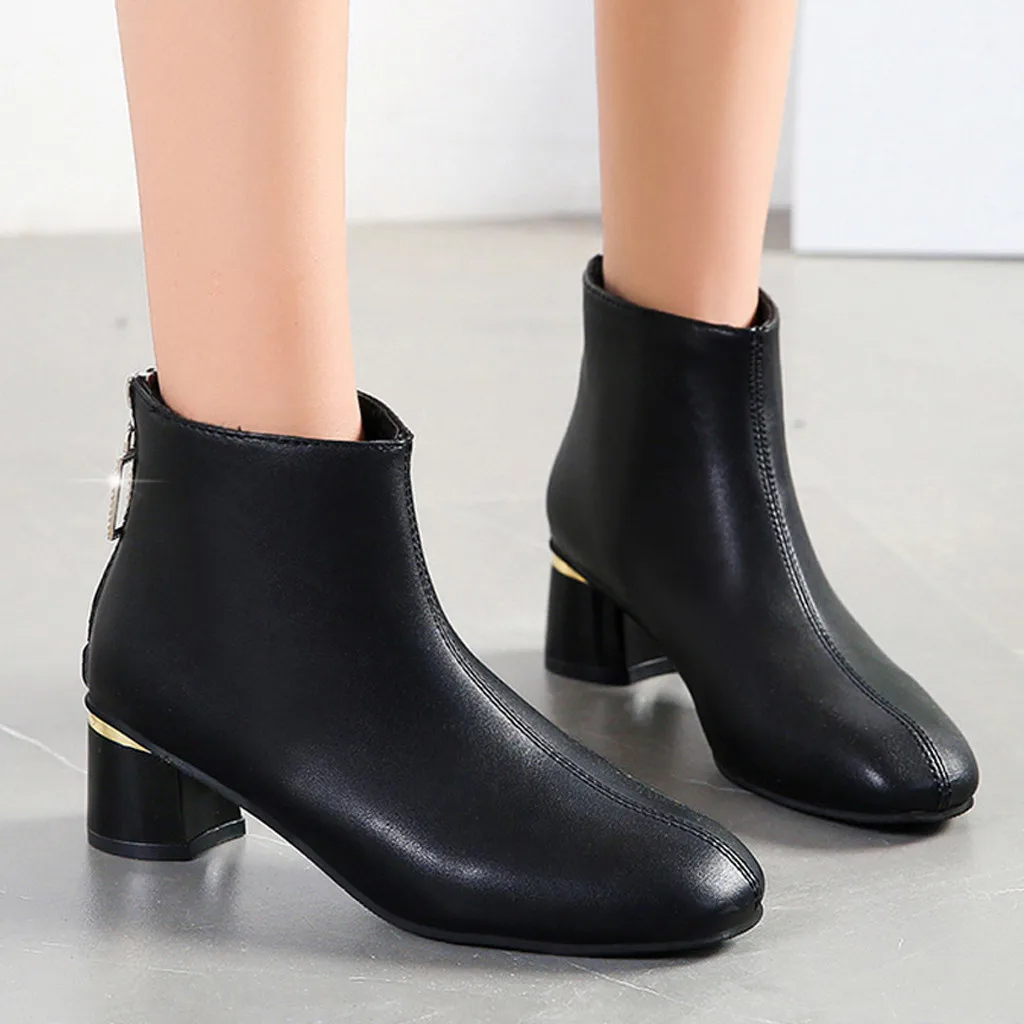 Новинка 2020 года сезон весна зима женская обувь на высоком каблуке ботильоны