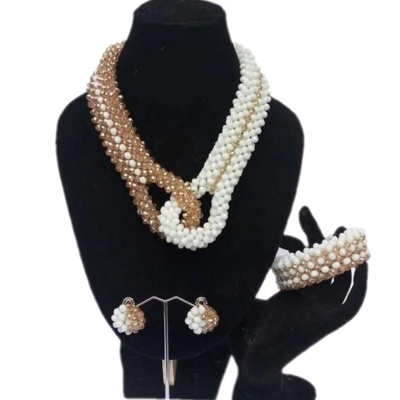 Набор ювелирных изделий Dudo Store для невесты из Дубая золотисто белый женщин