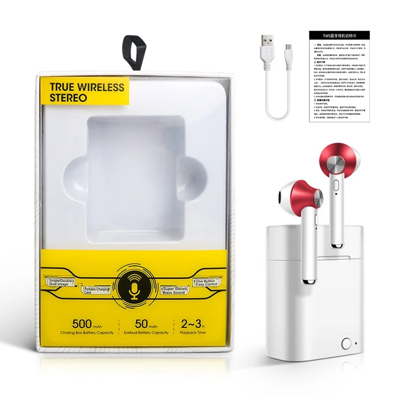 

Mini Bluetooth 5.0 Stereo Wireless Headphones with Mic Sports Waterproof TWS Earphones Wireless Headsets Earbuds for Phone