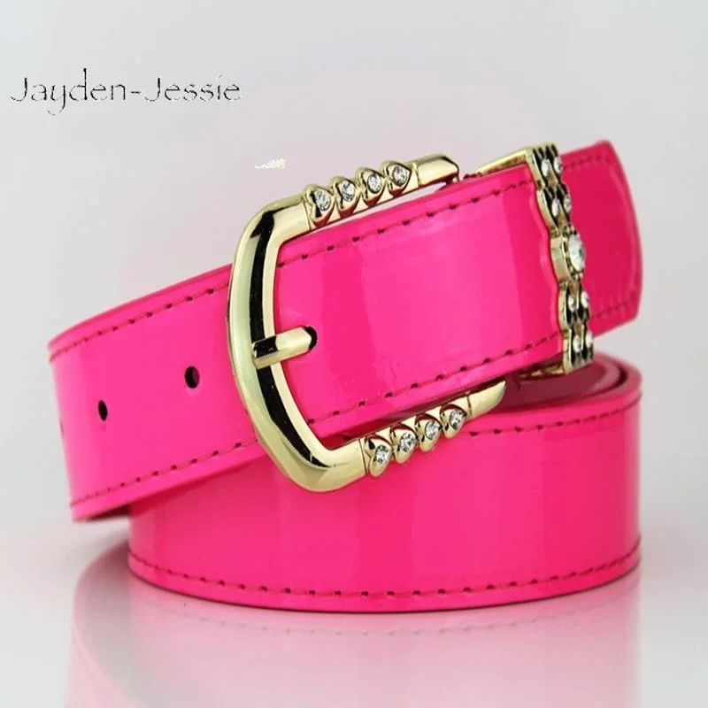 Летний новый женский ремень Алмазный патент кожаный пояс аксессуары для одежды