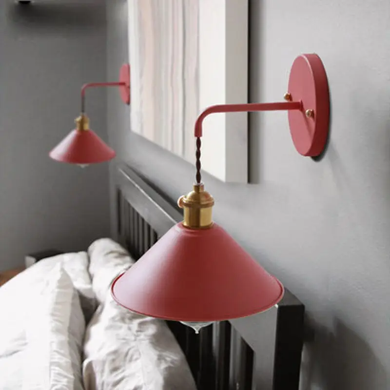 

American bedroom bedside wall lamp single-head living room kitchen restaurant hotel foyer wall lights vintage fashion bar lamps
