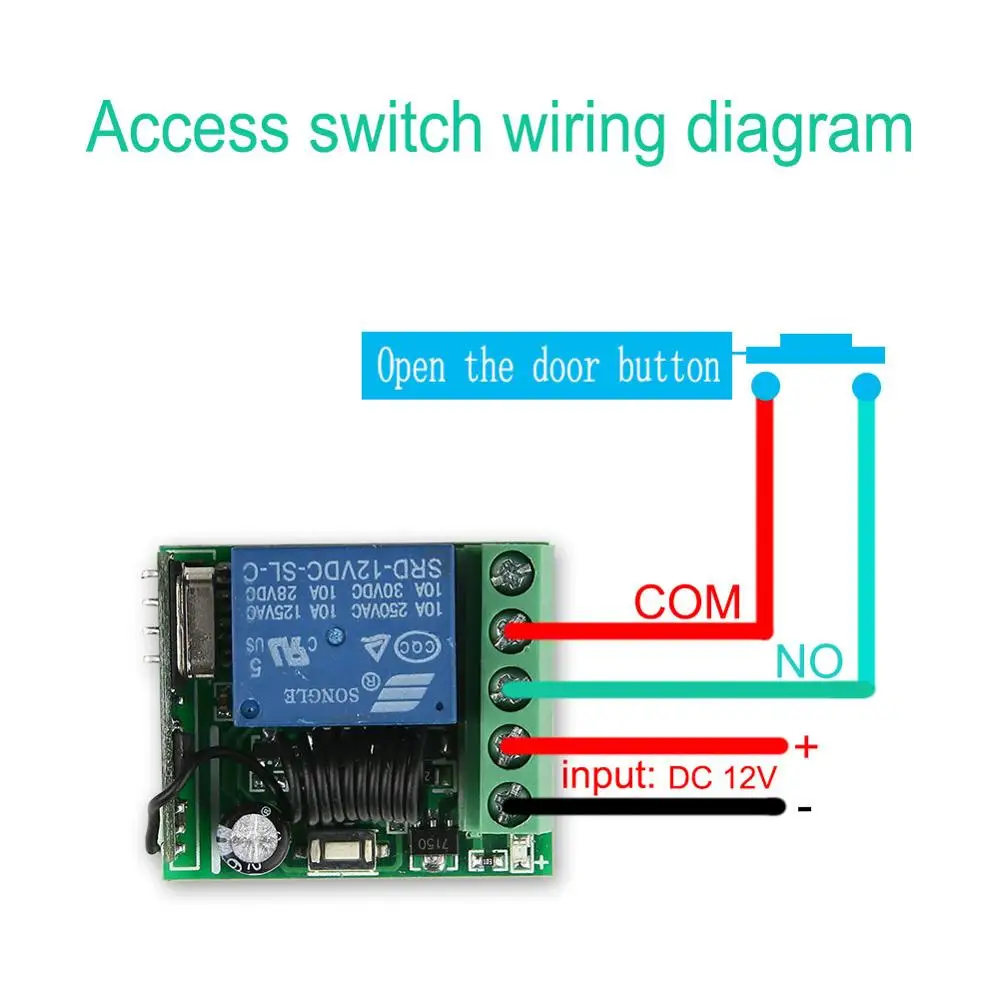 KTNNKG 433Mhz DC 12V 1CH RF + переключатель контроля доступа беспроводной универсальный