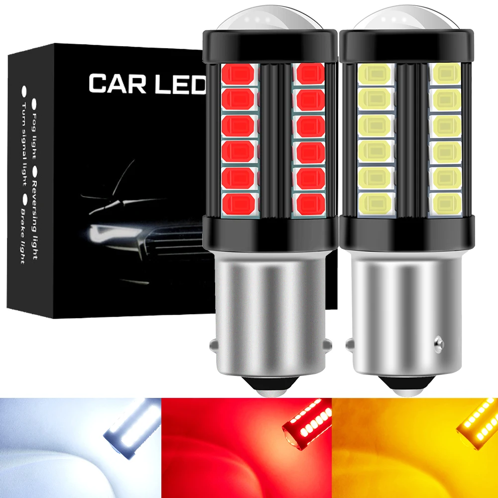 2 шт. BA15S P21W P21/5 Вт BAY15D BAU15S PY21W 5730 33SMD светодиодный автомобиль хвост лампы тормоз