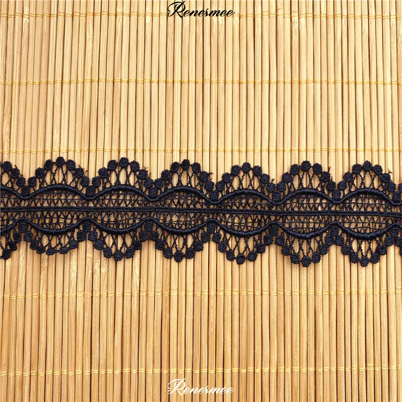 15 ярдов новое черное и белое пятно полиэстер кружевное платье аксессуары