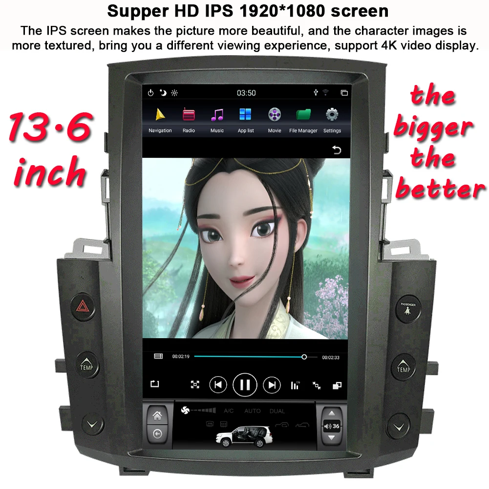 Carbar 13," Tesla стиль PX6 Android 8,1 автомобильный DVD gps плеер для Lexus LX570 2007- стерео радио аудио навигация