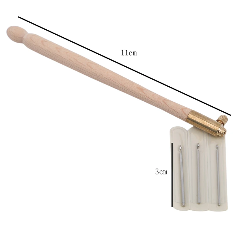 2020 деревянная ручка тамбура крючком крюк с 3 иглы французский вязание вышивка