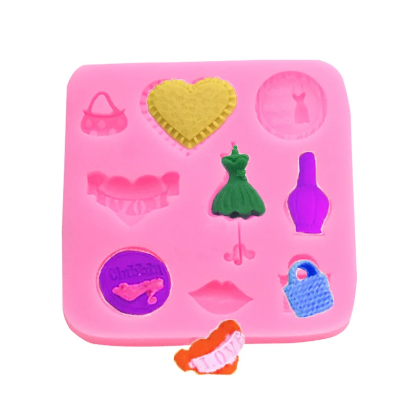 1 шт. силиконовая форма для свадебного платья помадки вечернего юбки формы торта