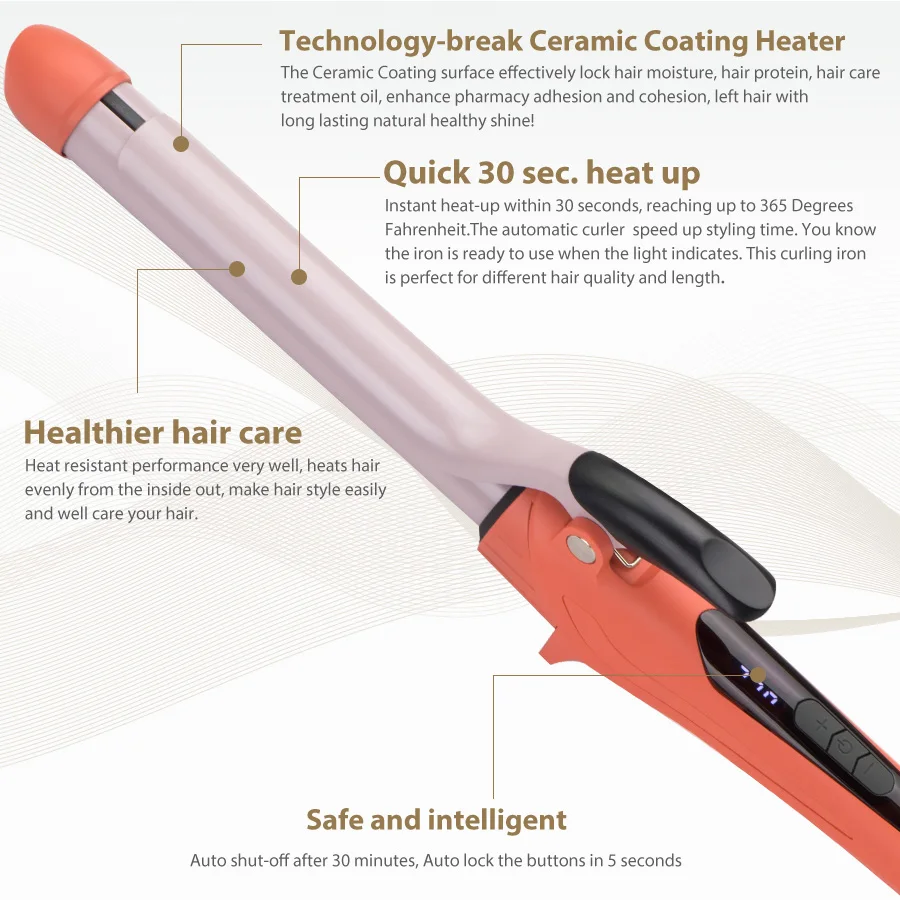 HairDiva Nano Silk бигуди для волос быстрый нагрев керамический турмалин плойка