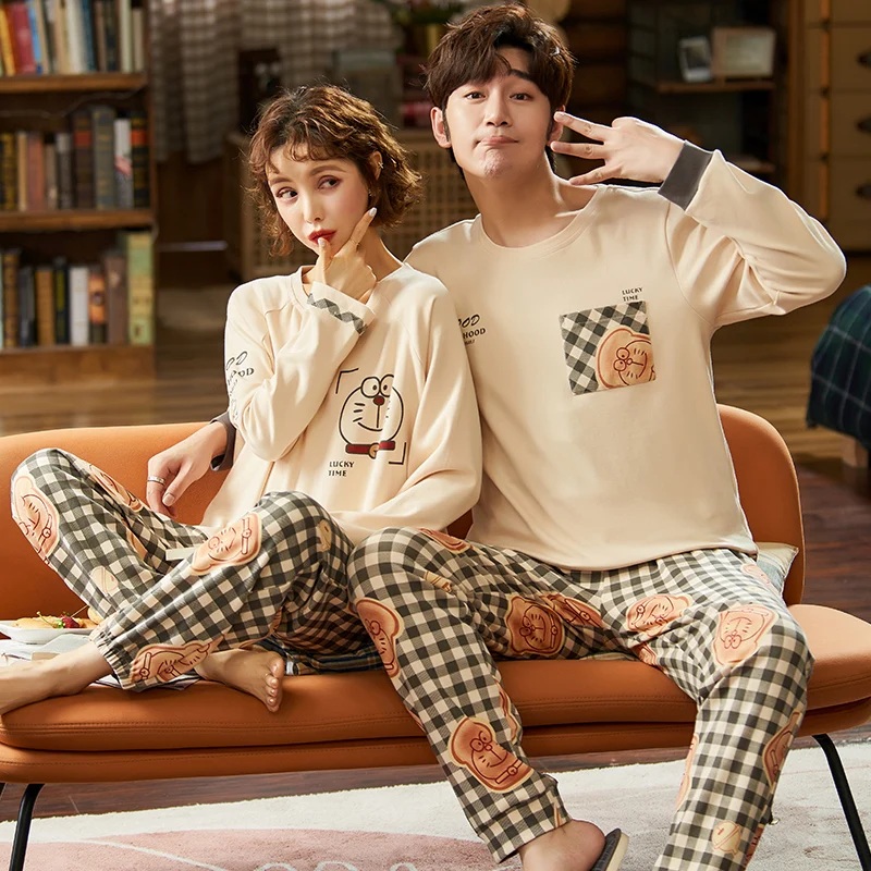 Одежда для сна пар женские шелковые атласные пижамные комплекты пижама с длинным