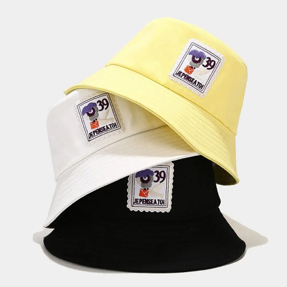

Retro Cotton Fisherman Hats Portable Folding Caps Outdoor Sunshade Headgear