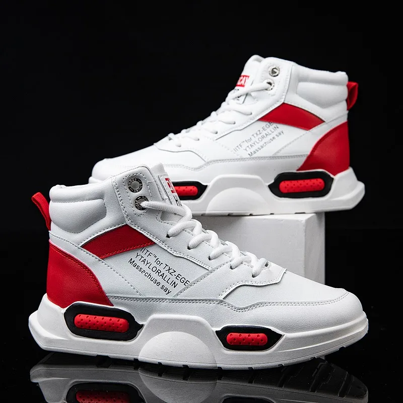 RUIFF/Новинка высокие спортивные мужские туфли износостойкие кроссовки на толстой