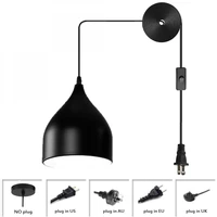black pendant light kitchen island pendant lighting with metal shade modern hanging light with flexible cord