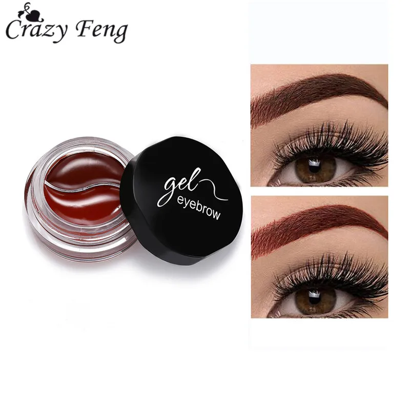 Двойной Цвет карандаш для бровей гелевый крем с кисточкой женские тени Корейская