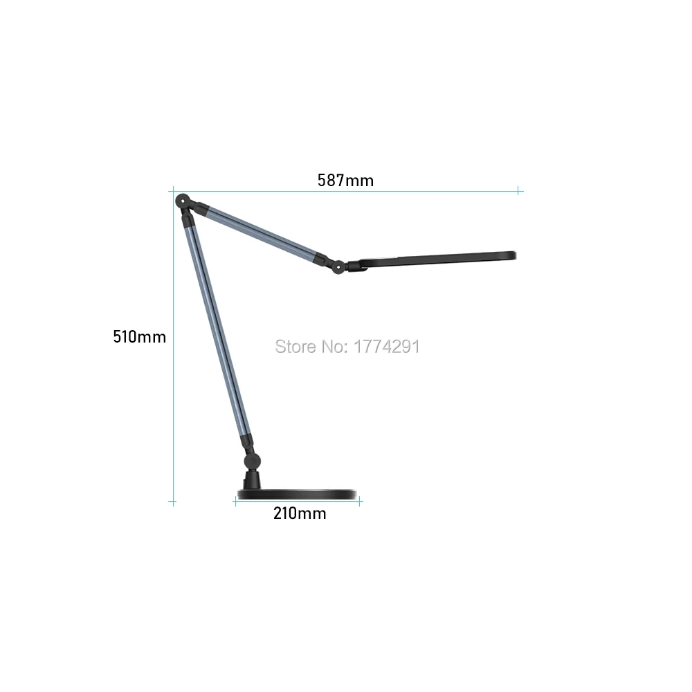 Дизайнерская лампа 10 Вт из алюминиевого материала регулируемая Затемняющая