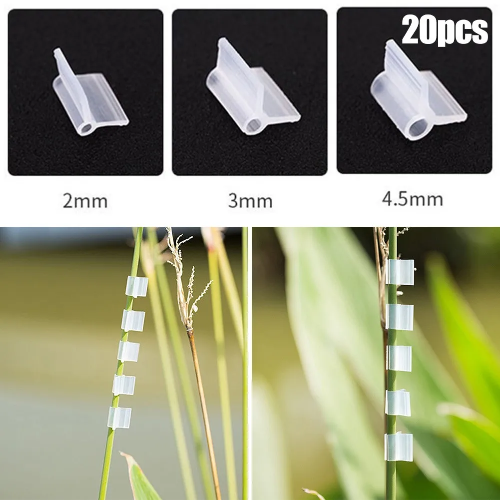 

20pcs 2/3/4.5mm Round Tube Agriculture Grafting Support Clips Garden Flower Plant Vine Branches Retaining Clips