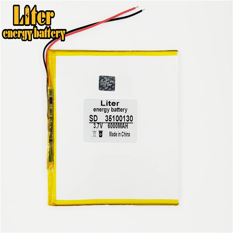 3 7 V 6000mAH 35100130 полимерный литий-ионный аккумулятор для-DNS AirTab DUAL | Электроника