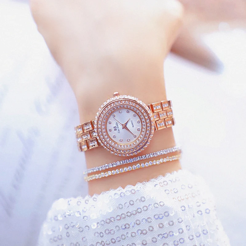 Часы наручные женские кварцевые дизайнерские брендовые роскошные золотистые