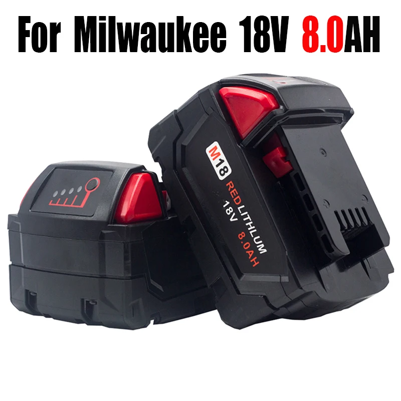 

For Milwaukee 48-11-1852 1815 M18 REDLITHIUM XC 8.0Ah 48-11-1850 1840 HD18SX C18B Cordless Power Tool Lithium Ion Battery Other