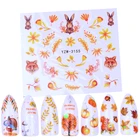 Наклейки для ногтей, кленовые листья, 1 лист, наклейки-тату