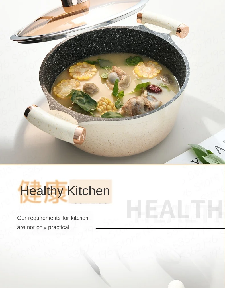 

Fuel-efficient non-stick maifanitum non-stick pan fried smokeless soup pot stew pot five-layer composite material household gas