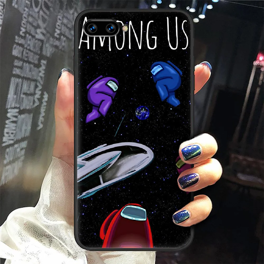 

Among Us game Phone Case Cover Hull For HUAWEI honor 8 8c 8a 8x 9 9a 9x V10 MATE 10 20 I lite pro black cover tpu waterproof